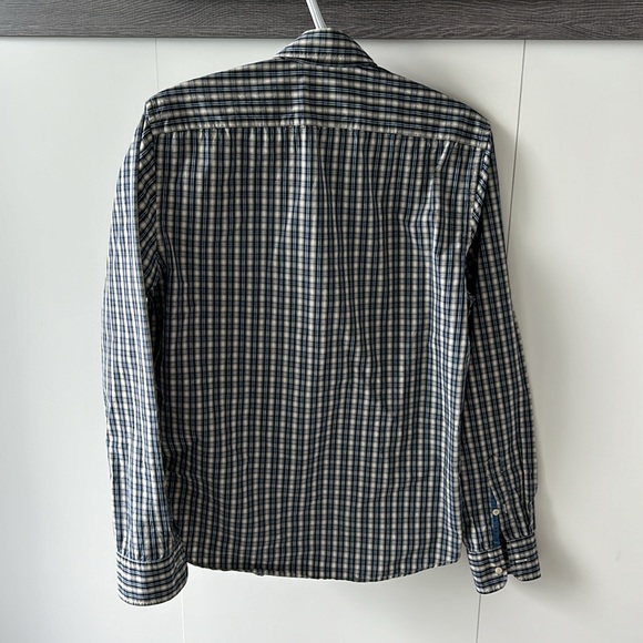 Scotch & Soda Blue Plaid Check Button-Down Casual Shirt - Medium - Picture 9 of 10